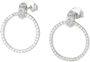 [WEAV] Woman Brand Fashion Hoop Earring Circle Round Stud Cubic Zirconia Earring Jewelry