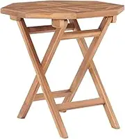 vidaXL Solid Teak Wood Folding Garden Table Outdoor Patio Backyard Porch Terrace Balcony Furniture Wooden Bistro Side Stand 45x45x45cm