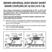 Micro Trains ~ N Scale ~ BROWN Universal BMC ~ Short Shank ~ 00102004