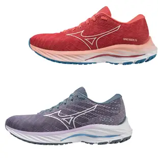 Mizuno 女鞋 慢跑鞋 WAVE RIDER 26 紫灰/紅【運動世界】J1GD220374//J1GD220375