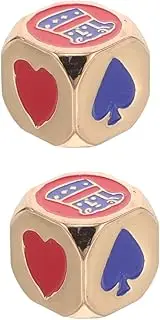 Milisten 2PCS Zinc Alloy Dice with Heart Pattern for Role Playing and Board Games for Family Gatherings Educational Fun and Casual Entertainment