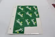 1989 Sheet Advertising Labels Stickers Sprite 10 Decals P#14569 Vintage