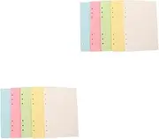 TEHAUX 2sets Wide Ruled Loose Leaf Paper for Refillable Planner Binder College Ruled Paper Set for Journal 100sheets*2