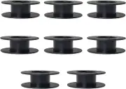 Plastic Spool 8Pcs 55Mm Black Bobbin Empty Spools for Embroidery Thread, Yarn,