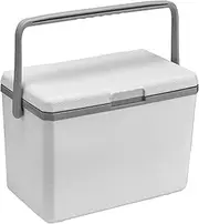 3L Camping Car Refrigerator With Handle Mini Freezer Fridge Heat Preservation Barbecue Insulation Box For Camping Tailgating(WHITE)