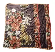 Accessory St New York 100% Silk Scarf Floral Square 34" x 34"