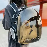 在飛比找樂天市場購物網優惠-貓包太空艙外出便攜雙肩寵物背包大容量夏天全透明寵物狗狗帆布包