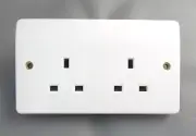MK Un-switched Twin socket for HI-FI Mains Power Treated with Deoxit D5
