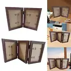 Hinged Picture Frame, Wooden Picture Frame, Decorative Foldable Picture Holder,