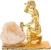HOMOCONO Miner with Mineral Specimen Unique Desktop Ornament for Home Office Dorm Decor Exquisite Mining Statue with Beautiful Color Elegant Design