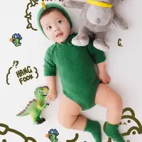 在飛比找蝦皮購物優惠-🌻寶寶寫真🌻 满月宝宝恐龙主题儿童摄影服装影楼百天宝宝拍照沙