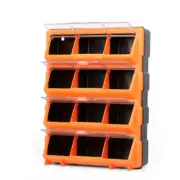 12 Drawers Organiser Cabinet Tool Box Bin Chest Case Plastic Storage Toolbox