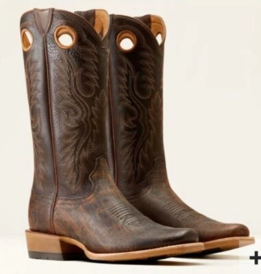 New Men's Authentic ARIAT Ringer Brown Leather 14" Western Cowboy Boots 10051033