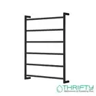 Oliveri Venice Stainless Steel Heated Towel Ladder Matte Black
