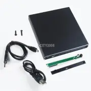 USB 2.0 External Enclosure case FOR 12.7mm IDE/PATA Laptop DVD CD blu-ray Drive