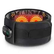 Electric Heating Waist Massager Vibration Hot Compress Lumbar Brace Belt Waist Massage Back Support Relax Set