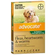 Advocate Small Dog 0-4kg Green Spot On Flea Wormer Treatment 3 Pack