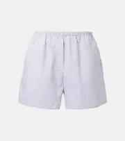 [Proenza Schouler] Proenza Schouler White Label Jana cotton and linen shorts AU 6 blue
