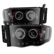 Spyder Proj Headlights CCFL Halo LED Blk Smke for Dodge Ram 1500 02-05 03-05