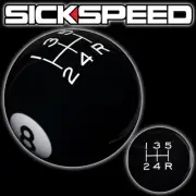 BLACK 8 BALL SHIFT KNOB 5 SPEED SHORT THROW SHIFTER LEVER SELECTOR 10X1.5 K02 (for: Honda)