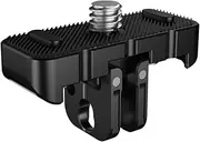 Levigo Quick Release Mount for New Insta360 X4, Aluminum Alloy Two-Claw Adapter Base with 1/4" Screw Hole Expansion Insta360 X4 Accessory