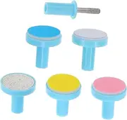 FRCOLOR 6pcs Nail Grinder Electric Nail File Repair Knife Handles Ear-mounted Egg Cooker Skirt Snap Buttons Nail Clipper Nail File Nail Clippers Snap Power Rivets Sky-blue Plastic
