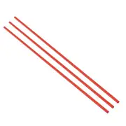 Acrylic Round Rod, Red,1/4" x 18-1/8", Solid Plastic PMMA Bar Stick 3pcs