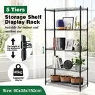 5 Tier Plant Stand Metal Corner Shelf Flower Pot Shelving Unit Tall Bookshelf