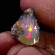Ethiopian Opal Welo Fire Rough CRYSTAL 09.70 Cts AAA+ Cutting Jewelry USA DEALER