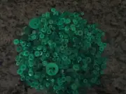 GREEN BUTTONS - ASSORTED SIZES - ASSORTED SHADES OF GREEN - NEW