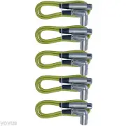 5pack 6ft YELLOW Right to straight male female PA microphone patch cables cords