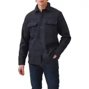 Rodd & Gunn Wadestown Windowpane Check Cotton Twill Button-Up Shirt Jacket in Midnight at Nordstrom, Size Medium