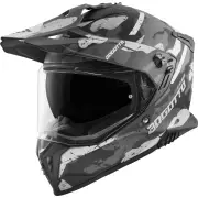 FG-601 Sniper Black Grey Fiberglass Enduro Helmet