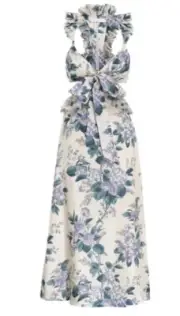 Zimmerman Casia Ruffle Hydrangea Floral Dress BNWT Size 2