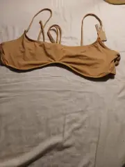 Skims Recycled Swim Micro Scoop Bikini Top Women's Size 4X Ochre BT-SCP-2785 G81