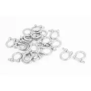 M4 Stainless Steel D Ring Bow Shackle U Lock Wire Rope Fastener 20Pack