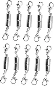 TEHAUX 2sets Necklace Bracelet Magnetic Lobster Claw Clasps DIY Jewelry Making Magnetic Closure for Necklace Bracelet Extension 10pcs*2