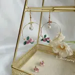 S. ACCESSORY＊蒙馬特花園＊耳環系列｜原創手作｜玫瑰花 法式 浪漫｜耳針 耳夾