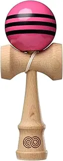 Kendama USA - Kaizen Triple Stripe - Pink with Black Triple Stripe - Gloss