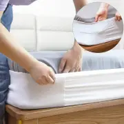 for All Mattress Sizes Elastic Bed Sheet Straps White Bed Sheet Fasteners