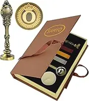 Samyo Creative Romantic Stamp Maker Classic Old-Fashioned Style Brass Color Wax Seal Sealing Stamp Vintage Antique Alphabet Initial Letter Set - (Letter O)