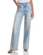 Paige Sasha High Rise Wide Leg Jeans in Reunion Distressed