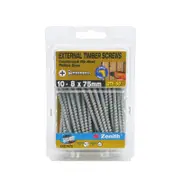 Zenith 10 - 8 x 75mm Galvanised Countersunk Rib Head Timber Screws - 50 Pack