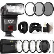 TTL Shoe Mount Flash + 52mm Lens Kit for Nikon D3100 D5500 D5300 D5200 D5100