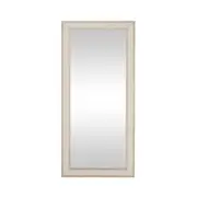 Cannes White Washed Oak & Linen Insert Floor Mirror 170x80cm