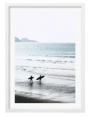 [Profile Australia] Australian Made Morning Surf Art Print A2 in White Frame