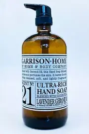 1 Garrison + Home Body LAVENDER GERANIUM No.21 Liquid Hand Soap Wash 32 oz