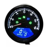 Universal Digital Motorcycle Odometer Speedometer Tachometer Gauge LCD Backlight