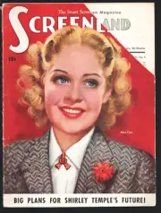 MAG: Screenland 3/1938-Alice Faye-Marland Stone-Pulp fiction-Shirley Temple-E...
