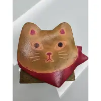 在飛比找蝦皮購物優惠-紅色領巾貓貓 手工皮件 立體零錢包